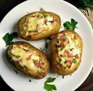 Картофельный бочонок с беконом и сыром моцарелла