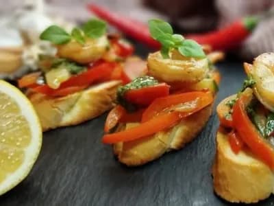 Брускетта с овощами гриль