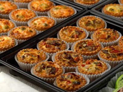 мини-киш с овощами