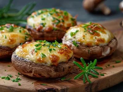 Фаршированные шампиньоны с сыром и чесноком (10шт)
