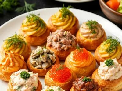 Ассорти профитролей с различными начинками (36шт)