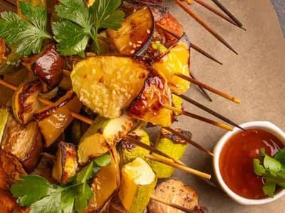 Мини-шашлычки из овощей