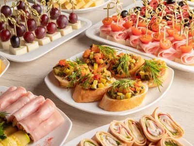 Брускетта с печёными овощами