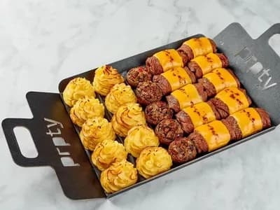 Теплые закуски с телятиной и трюфельным картофелем