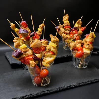 Куриные пикантные шашлычки с ананасом