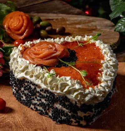Торт "Семга с икрой" Сердечная 1.5 кг