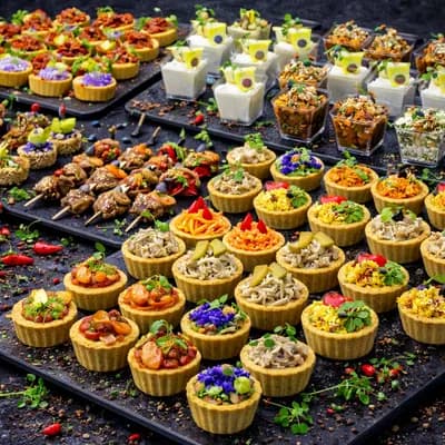 Большой фуршет на 130 персон - менее 1000 рублей на человека!