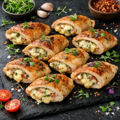 Куриные кармашки с сырной начинкой