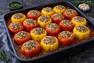 Фаршированные перцы со свининой и рисом