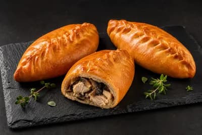 Пирожок с курицей и грибами