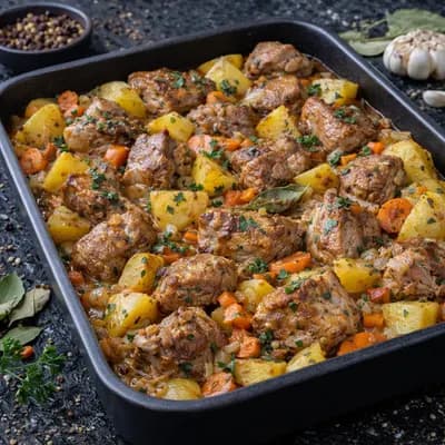 Жаркое из свинины с картофелем по-домашнему