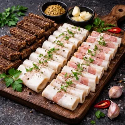 Сало с бородинским хлебом | 500 г