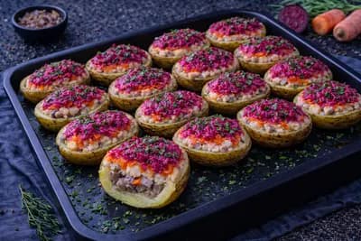 Крошка-картошка с наполнителем «Селёдка под шубой»