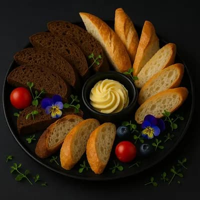 Хлебная корзина с маслом