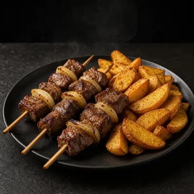 Брошеты из баранины с картофелем и луком — порция 350 г